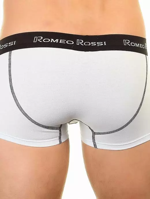 Эластичные хипсы с гульфиком с черной окантовкой белого цвета Romeo Rossi RTRR365-101 распродажа